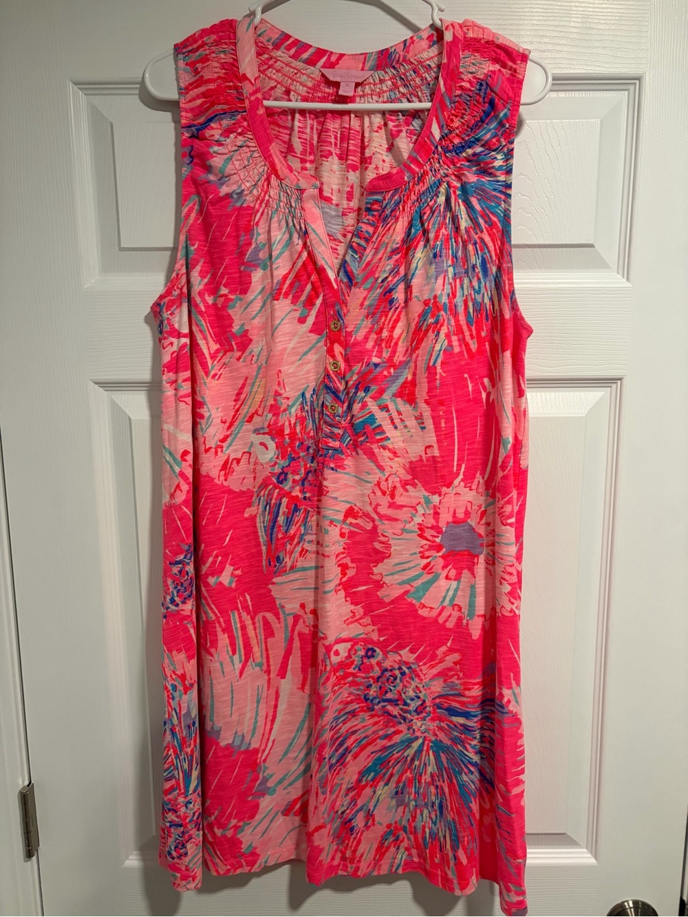 Lilly Pulitzer Sleeveless Pink Floral Print Women's Dress